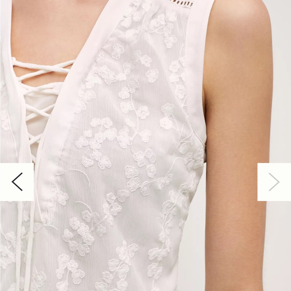 Maeve by Anthropologie Embroidered Lace-Up Tank - Picture 4 of 8